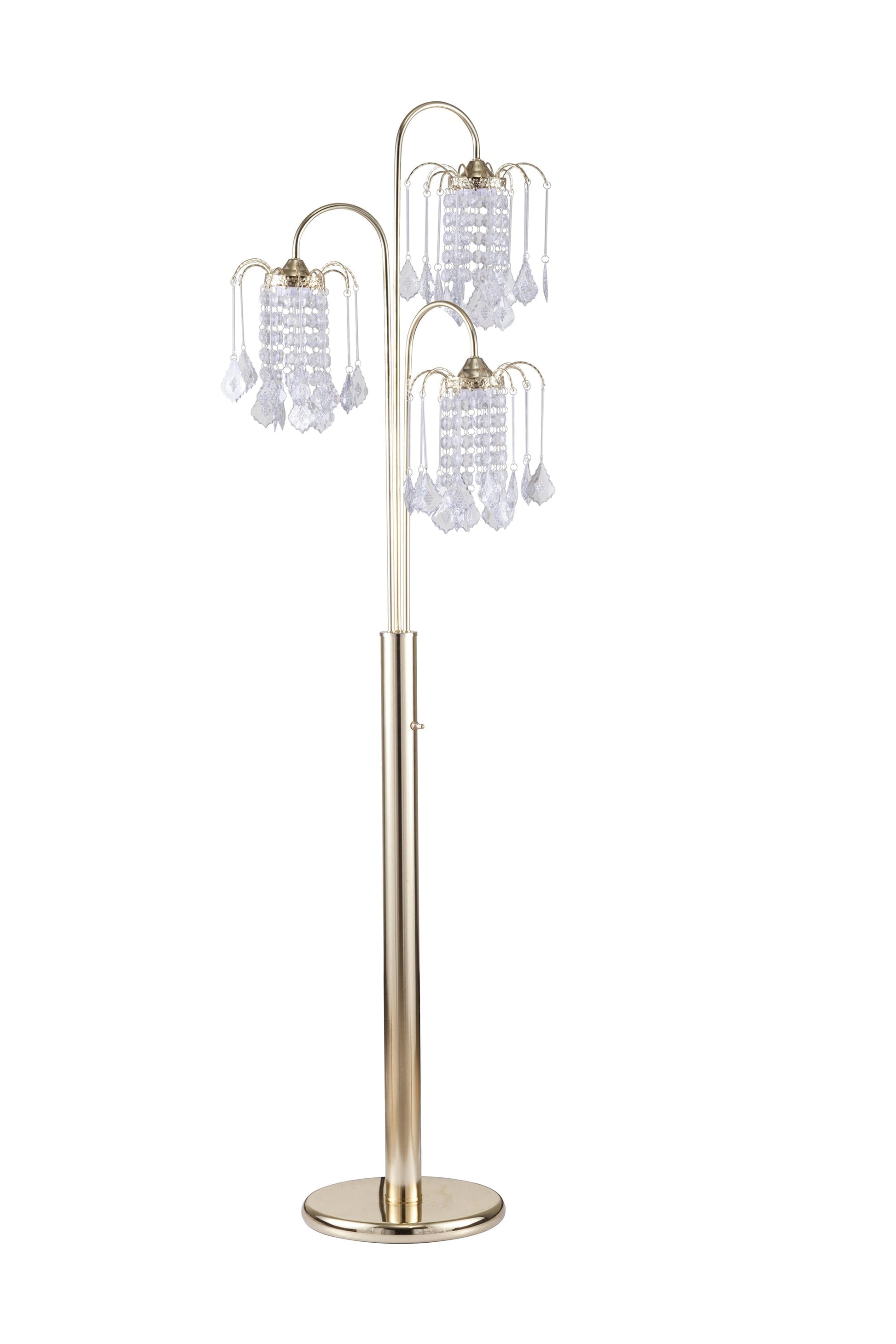 Ore International 63"H Polished Brass Finish Floor Lamp