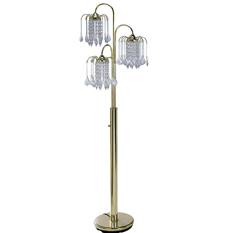 Ore International 63"H Polished Brass Finish Floor Lamp