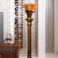 Ore International 72"H Antique-Gold Elephant Torchiere Floor Lamp