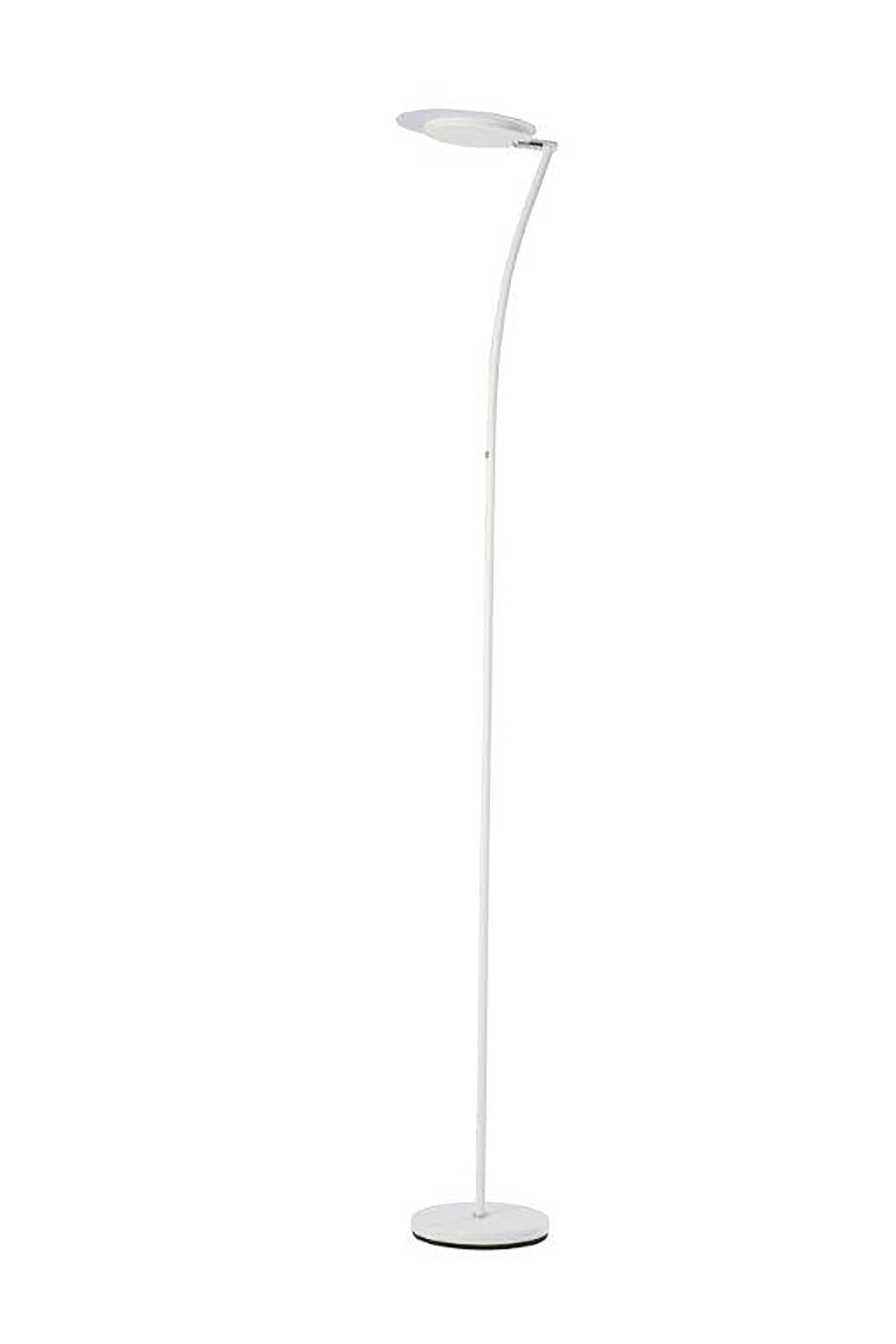 Ore International 72"H Castor LED Torchiere Satin White Floor Lamp