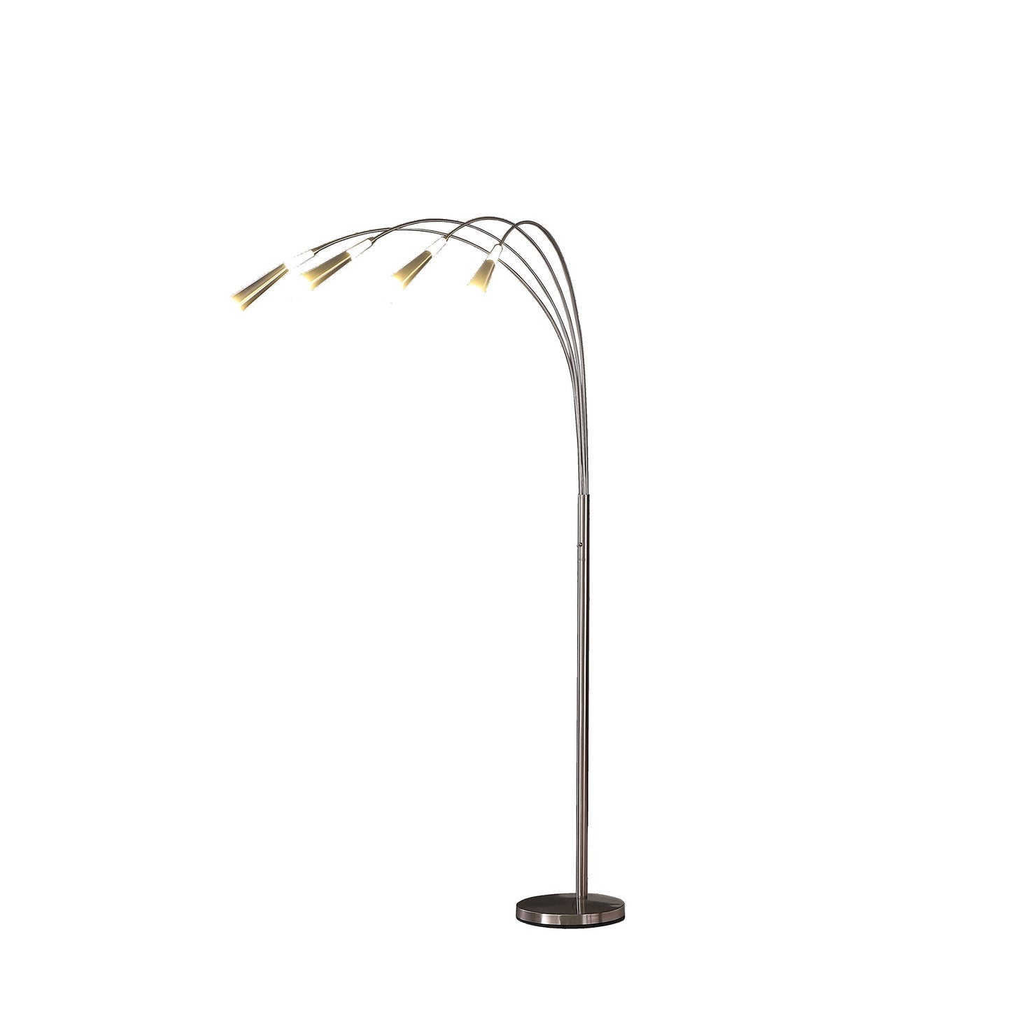 Ore International 72"H Kiery 4-Arm Aluminum LED Arc Floor Lamp