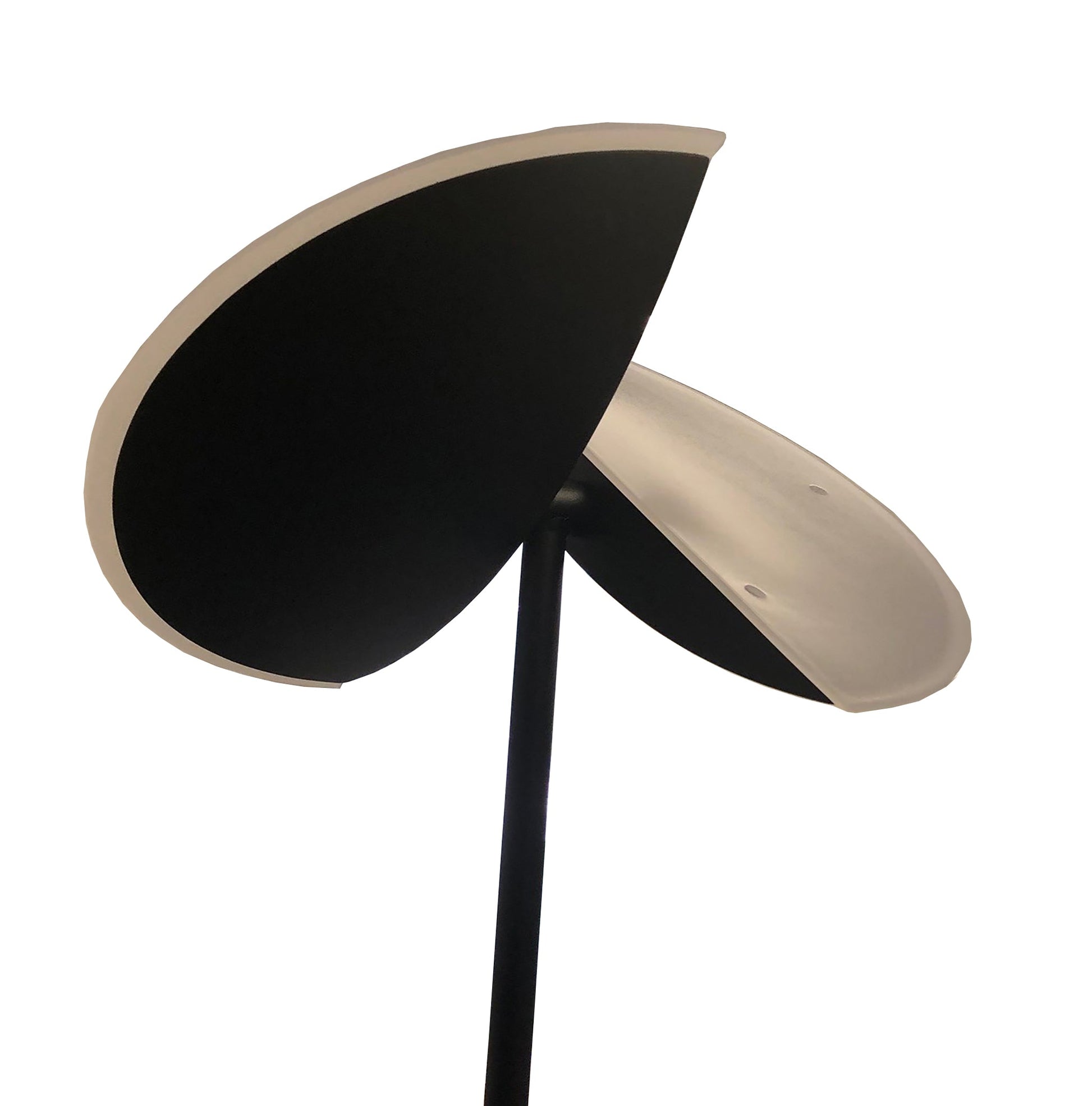 Ore International 72"H Vega Dual LED Torchiere Satin Black Floor Lamp