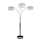 Ore International 84"H 3-Crystal Inspirational Arch Floor Lamp