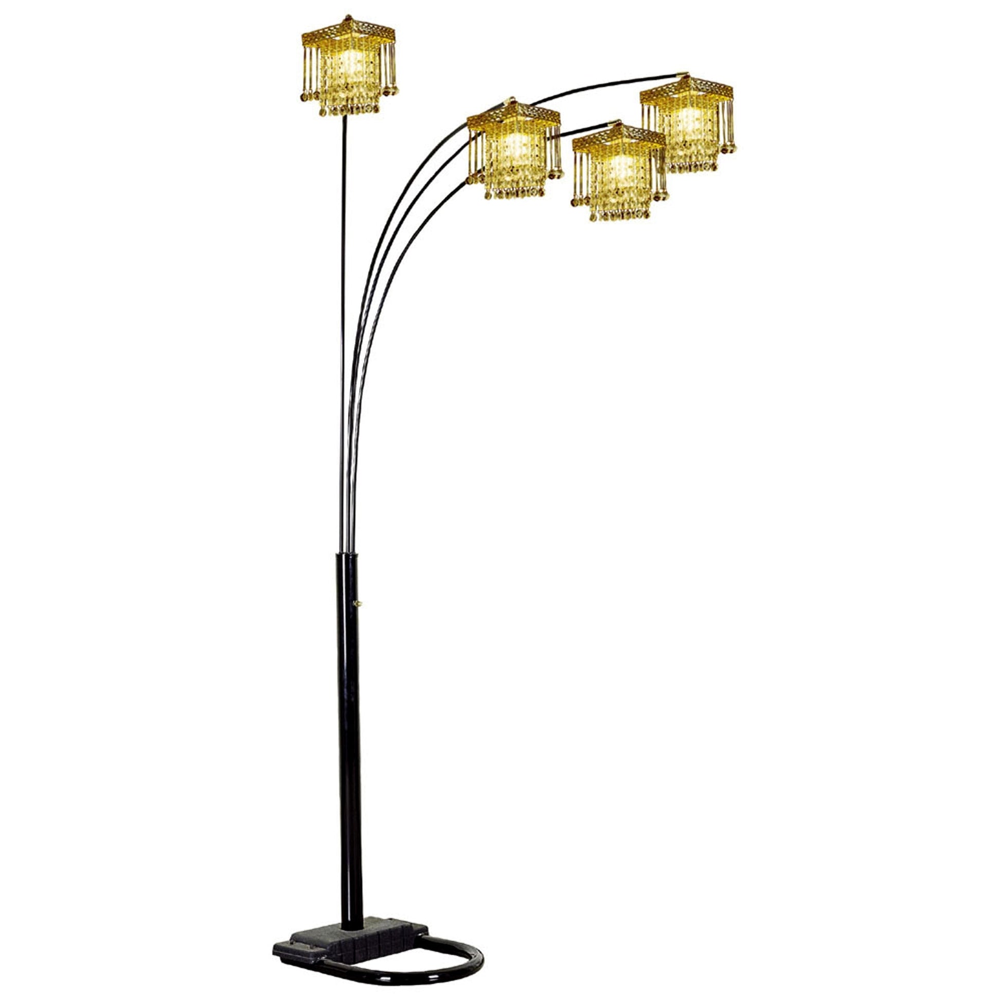 Ore International 84"H 5-Arms Arch Floor Lamp In Black