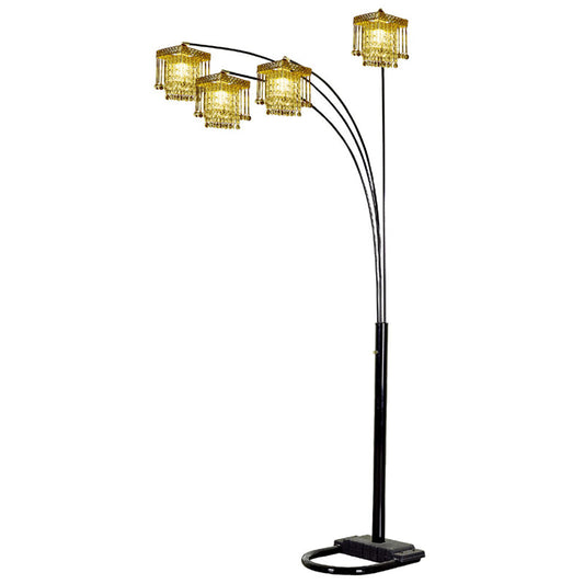 Ore International 84"H 5-Arms Arch Floor Lamp In Black