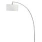 Ore International 86"H Allegro Silver Arc White Marble Floor Lamp