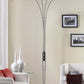 Ore International 88"H Black 4-Light Arch Floor Lamp