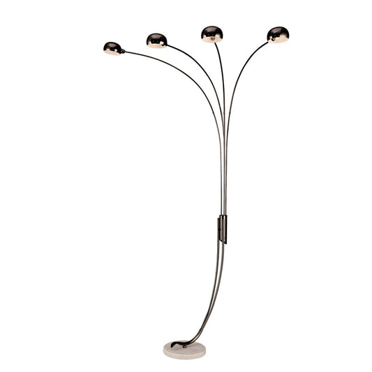 Ore International 88"H Black 4-Light Arch Floor Lamp