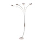 Ore International 88"H Brushed Silver 4-Light Arch Floor Lamp