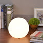 Ore International 8"H Small White Glass Globe Table Lamp