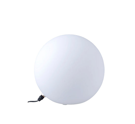 Ore International 8"H Small White Glass Globe Table Lamp