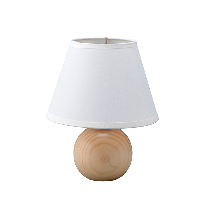 Ore International 9"H Natural Wood Globe Table Lamp