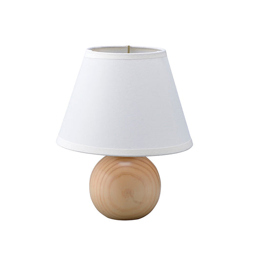 Ore International 9"H Natural Wood Globe Table Lamp