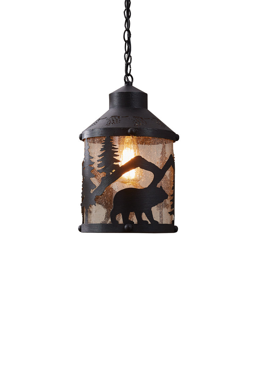 Park Designs Black Bear 9" x 9" x 15" Black Pendant Light