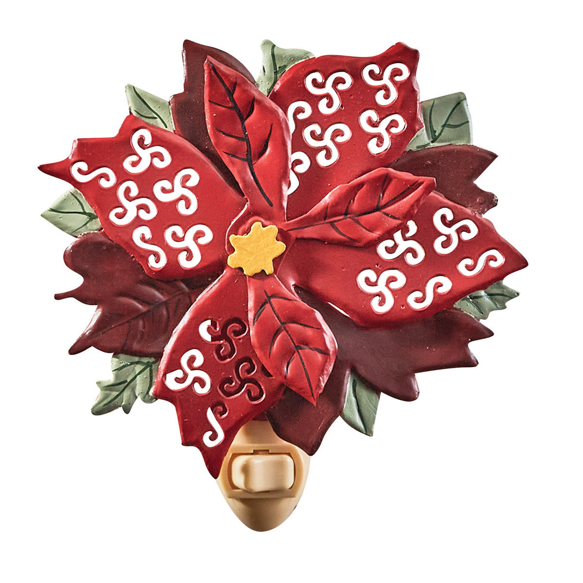 Park Designs Poinsettia 6" x 5" x 2" Night Light