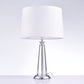 Pasargad Home 15" Canova White Metal & Crystal Table Lamp