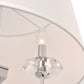 Pasargad Home Azure 20" Chrome Metal & Glass Chandelier