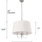 Pasargad Home Azure 20" Chrome Metal & Glass Chandelier