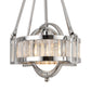 Pasargad Home Bistro 13" Chrome Metal & Glass Pendant Light