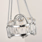 Pasargad Home Bistro 13" Chrome Metal & Glass Pendant Light