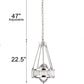 Pasargad Home Bistro 13" Chrome Metal & Glass Pendant Light