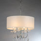 Pasargad Home Bizet 21" Chrome Metal & Cystal Chandelier