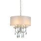 Pasargad Home Bizet 21" Chrome Metal & Cystal Chandelier