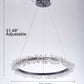 Pasargad Home Claire 24" Black Metal & Crystal Chandelier