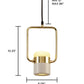 Pasargad Home Enzo 6" Black & Bronze Glass Pendent Light