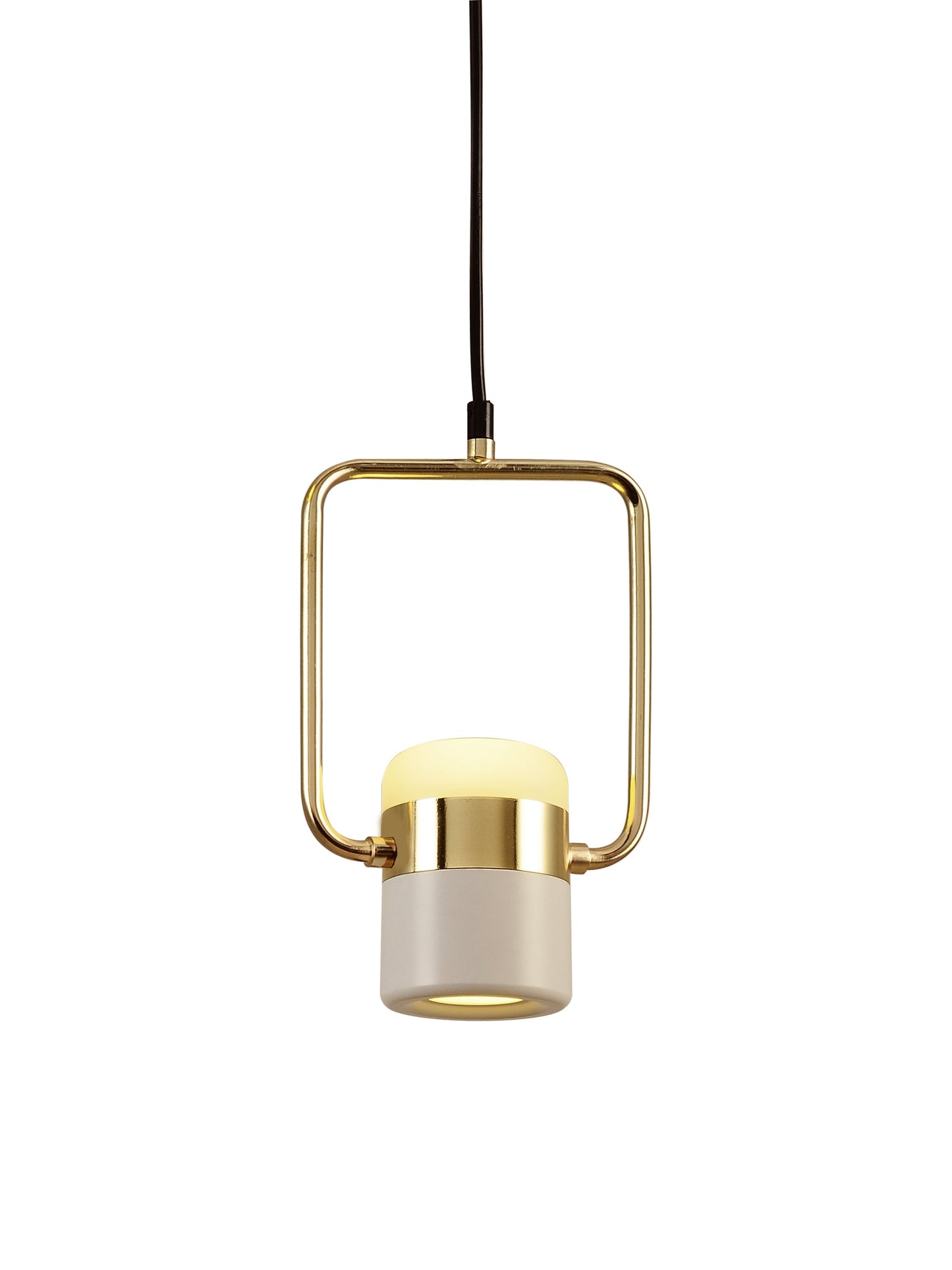 Pasargad Home Enzo 6" Black & Bronze Glass Pendent Light