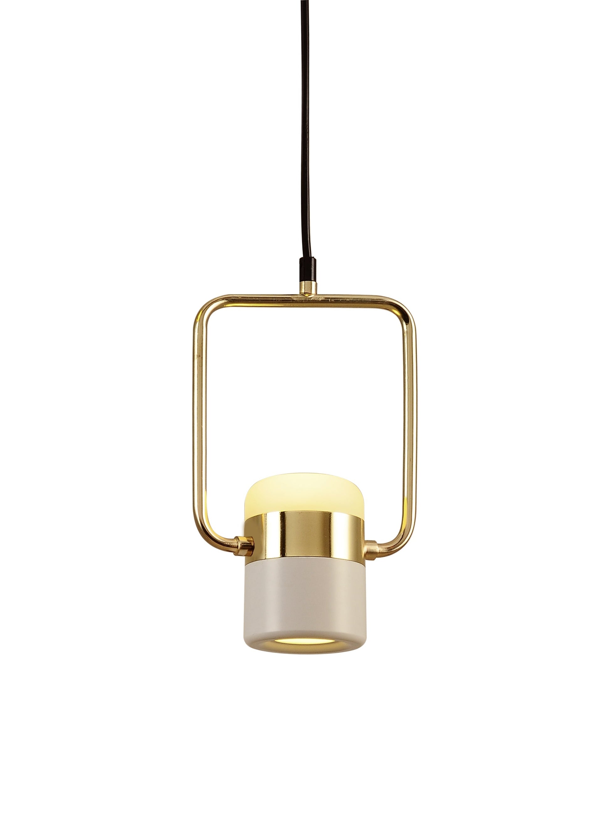 Pasargad Home Enzo 6" Black & Bronze Glass Pendent Light