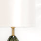 Pasargad Home Felicia 15" White & Green Glass Modern Table Lamp