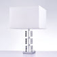 Pasargad Home Fredo 14" White Metal & Crystal Table Lamp