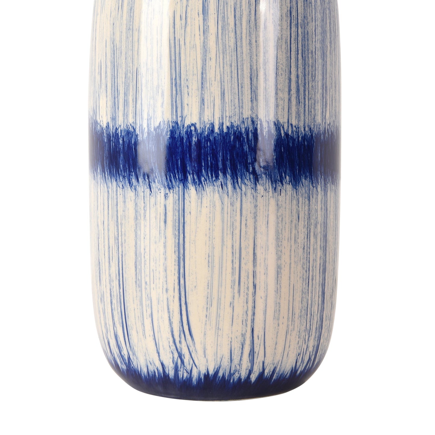 Pasargad Home Garcia 15" White & Blue Ceramic Table Lamp