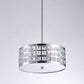 Pasargad Home Hermoza 14" Chrome Metal & Crystal Pendant Light