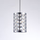 Pasargad Home Hermoza 6" Chrome Metal & Crystal Pendant Light