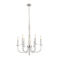 Pasargad Home Hestia 26" Chrome Metal & Cystal Chandelier