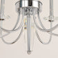 Pasargad Home Hestia 26" Chrome Metal & Cystal Chandelier