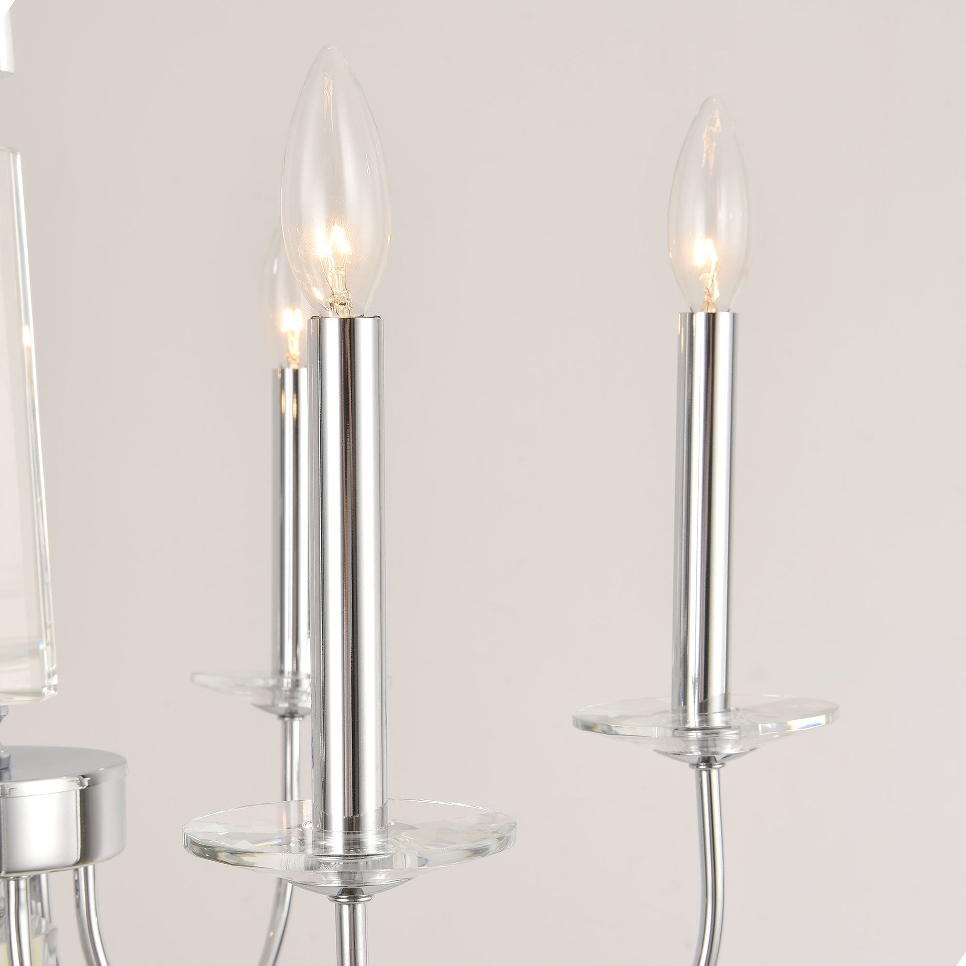 Pasargad Home Hestia 26" Chrome Metal & Cystal Chandelier