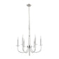 Pasargad Home Hestia 26" Chrome Metal & Cystal Chandelier
