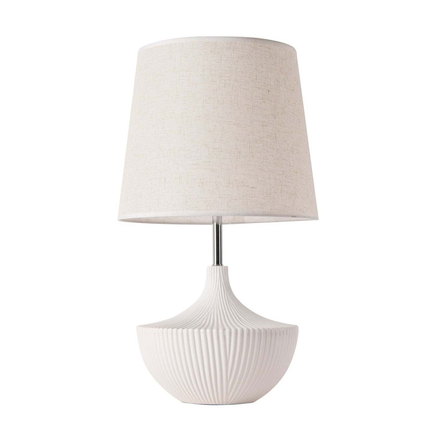 Pasargad Home Jade 15" White Metal & Ceramic Table Lamp
