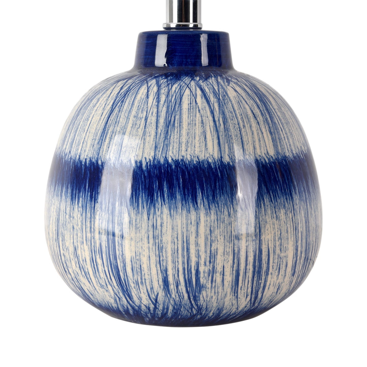 Pasargad Home Joshua 14" White & Blue Ceramic Table Lamp