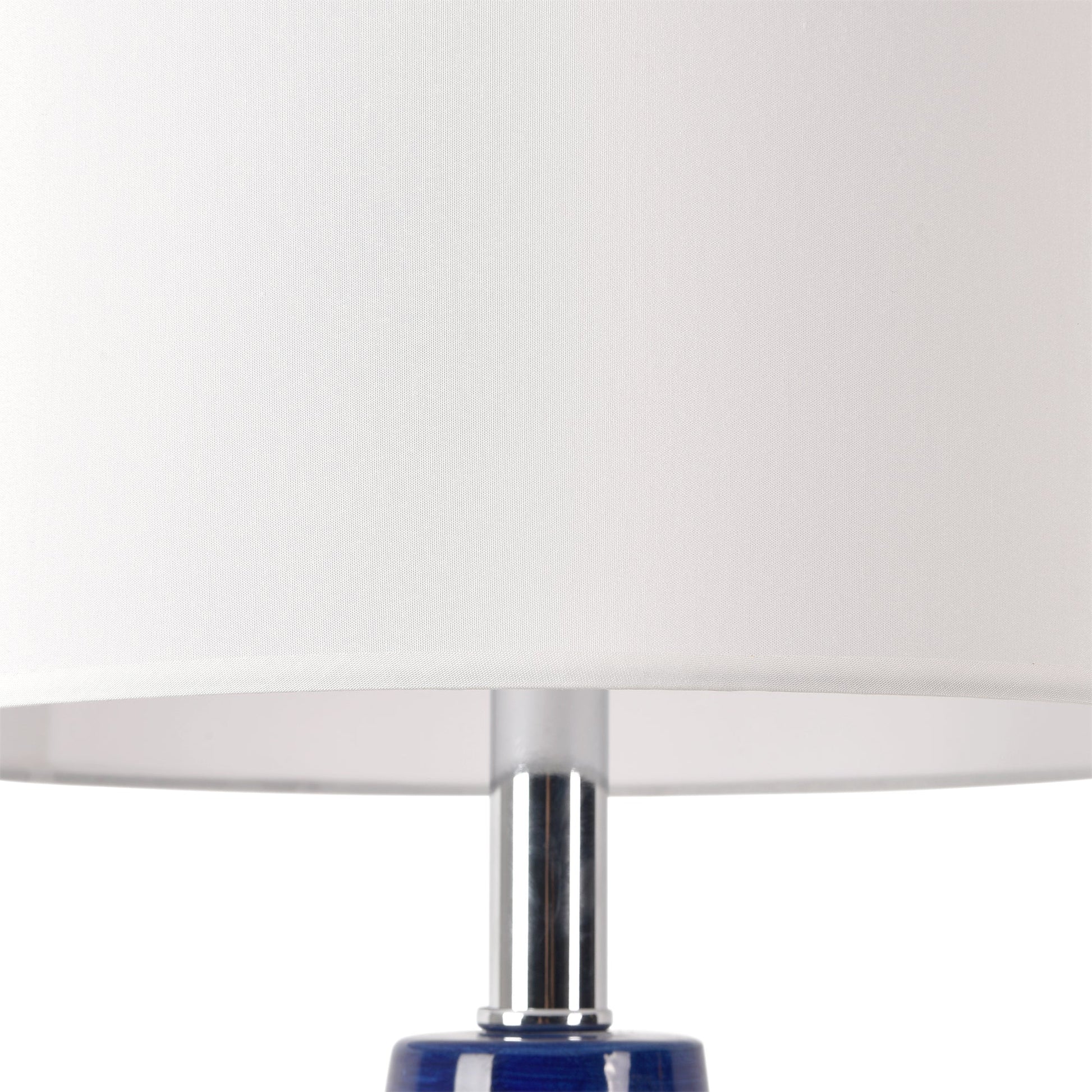 Pasargad Home Joshua 14" White & Blue Ceramic Table Lamp