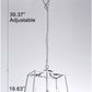 Pasargad Home Lionnel 15" Chrome Metal & Glass Chandelier