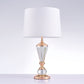 Pasargad Home Luxus 14" White Metal & Crystal Table Lamp