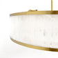 Pasargad Home Modern Gatsby 31" Frosted Gold Glass & Steel Chandelier
