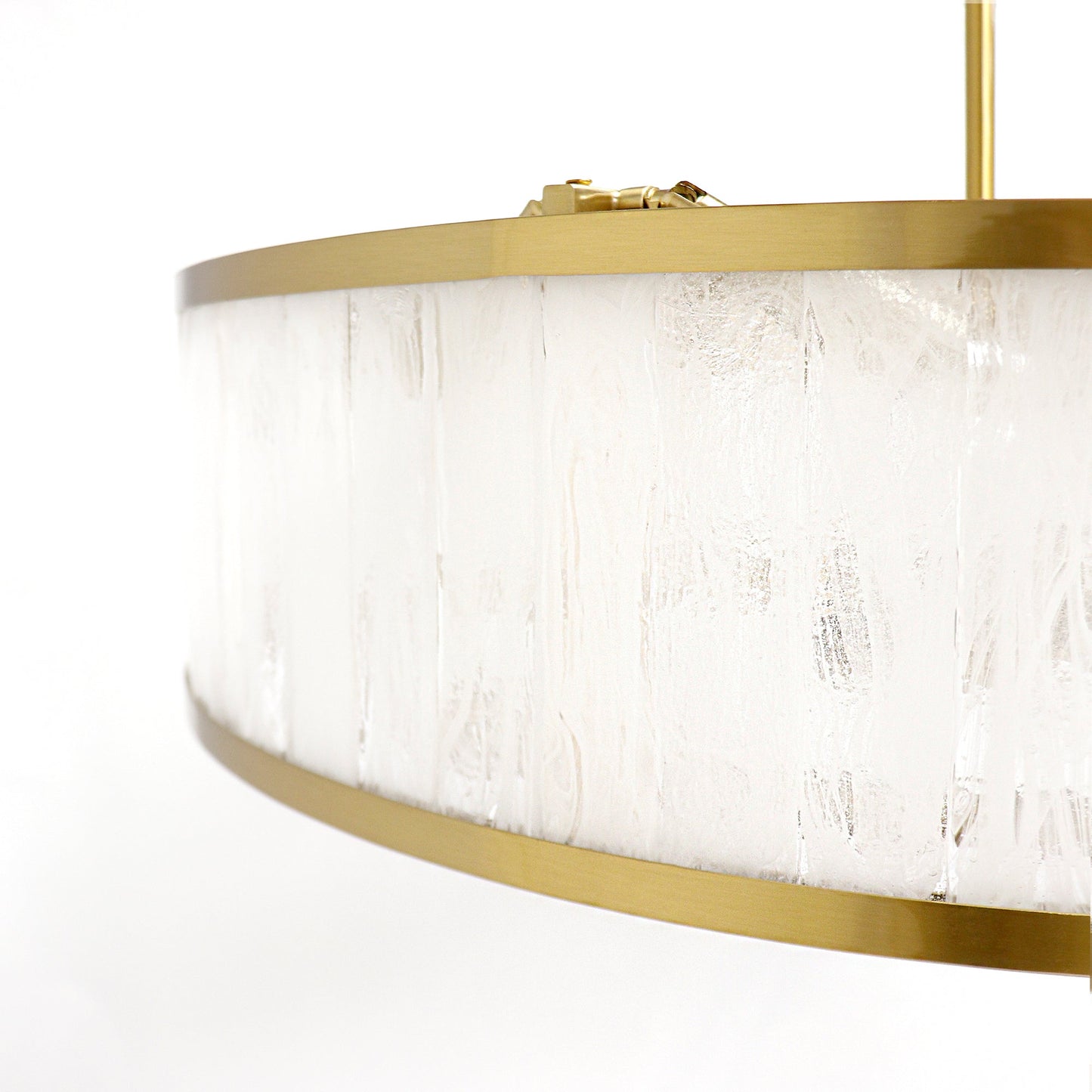 Pasargad Home Modern Gatsby 31" Frosted Gold Glass & Steel Chandelier