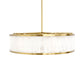 Pasargad Home Modern Gatsby 31" Frosted Gold Glass & Steel Chandelier