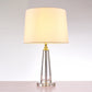 Pasargad Home Modus 14" White Metal & Crystal Table Lamp