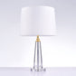 Pasargad Home Modus 14" White Metal & Crystal Table Lamp